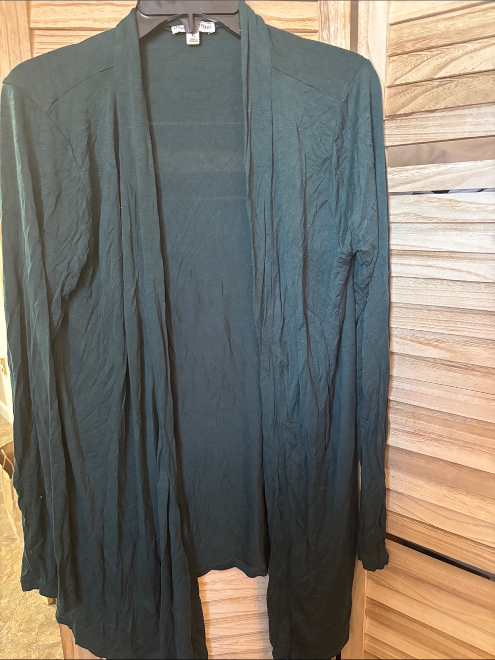 Zenana Outfitters Dark Green Open Front Cardigan